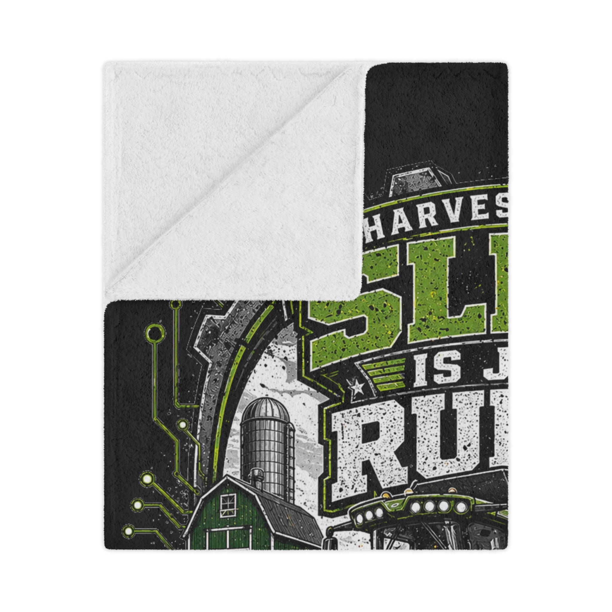 "Sleep Is Just A Rumor" Farm Harvest Throw for Farmers