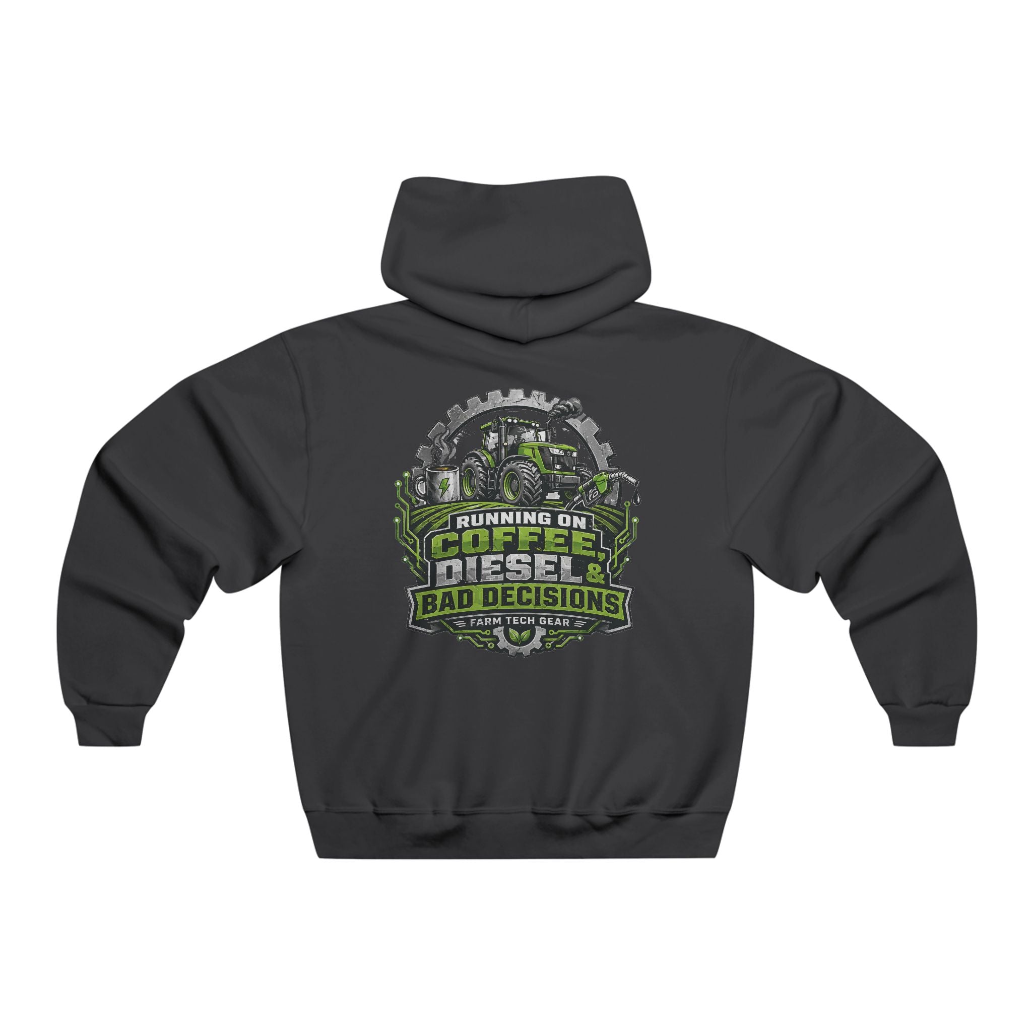 Running on Coffee Diesel Bad Decisions Farm Hoodie
