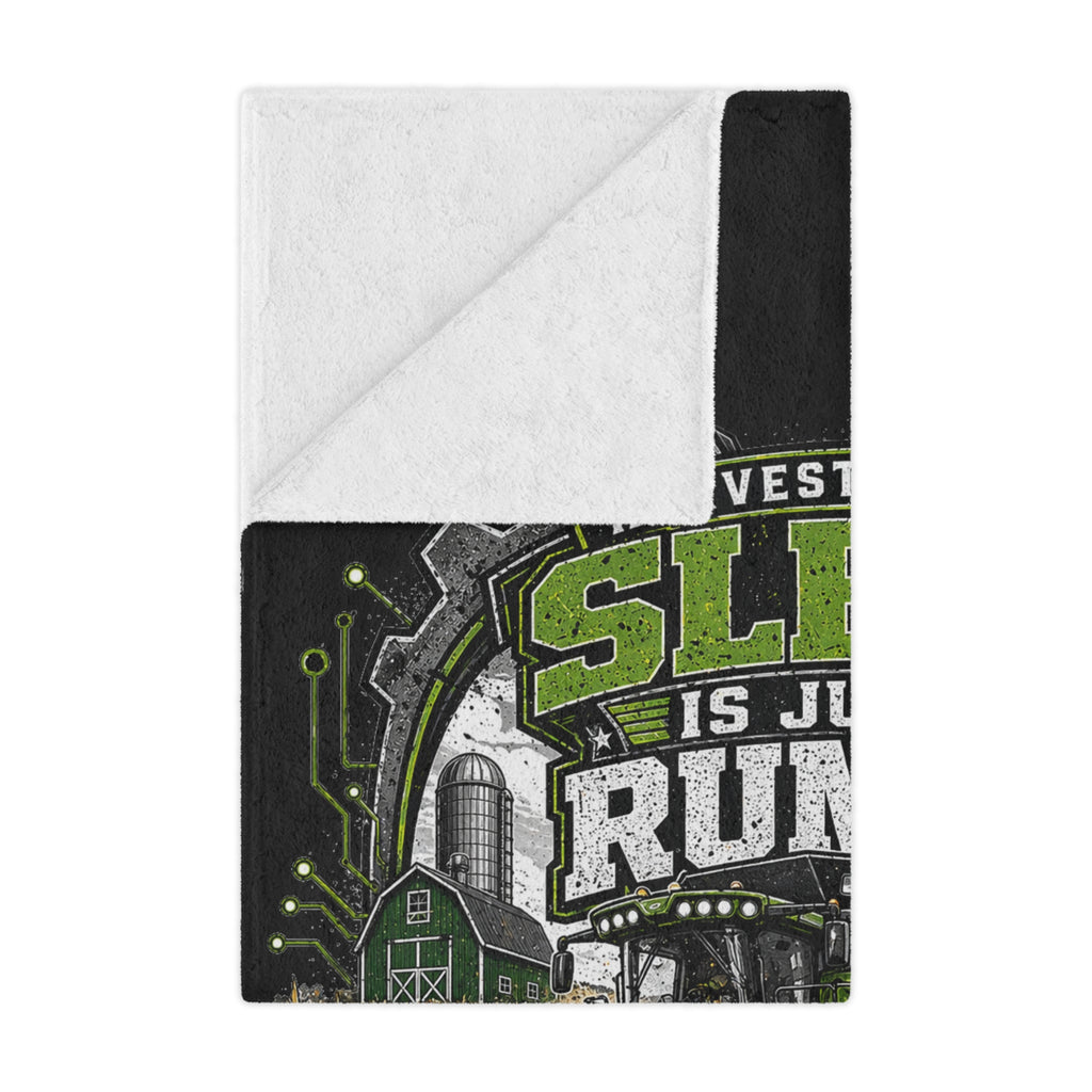 "Sleep Is Just A Rumor" Farm Harvest Throw for Farmers
