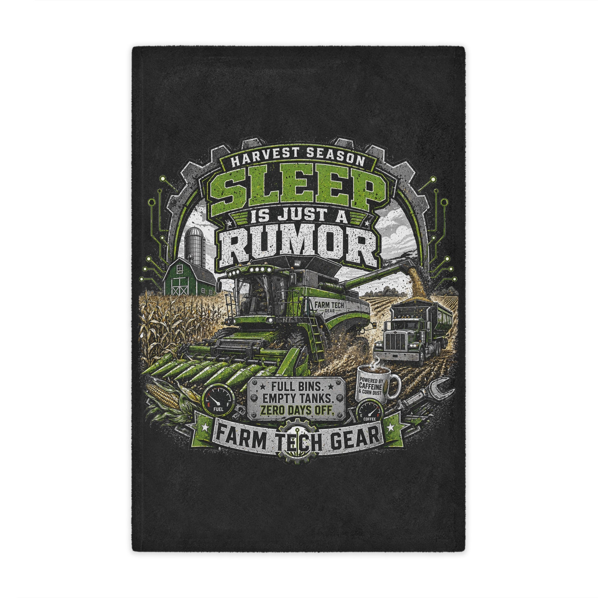 "Sleep Is Just A Rumor" Farm Harvest Throw for Farmers
