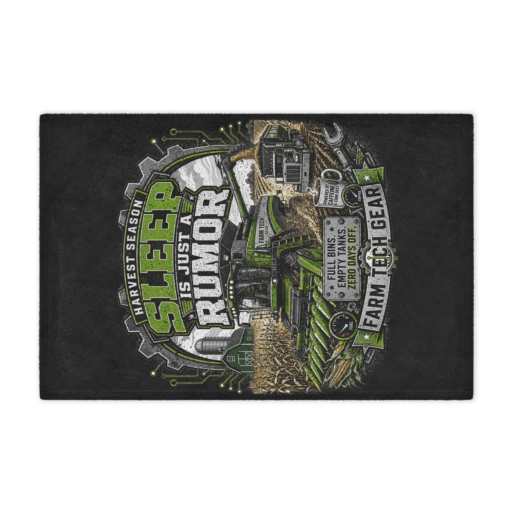 "Sleep Is Just A Rumor" Farm Harvest Throw for Farmers