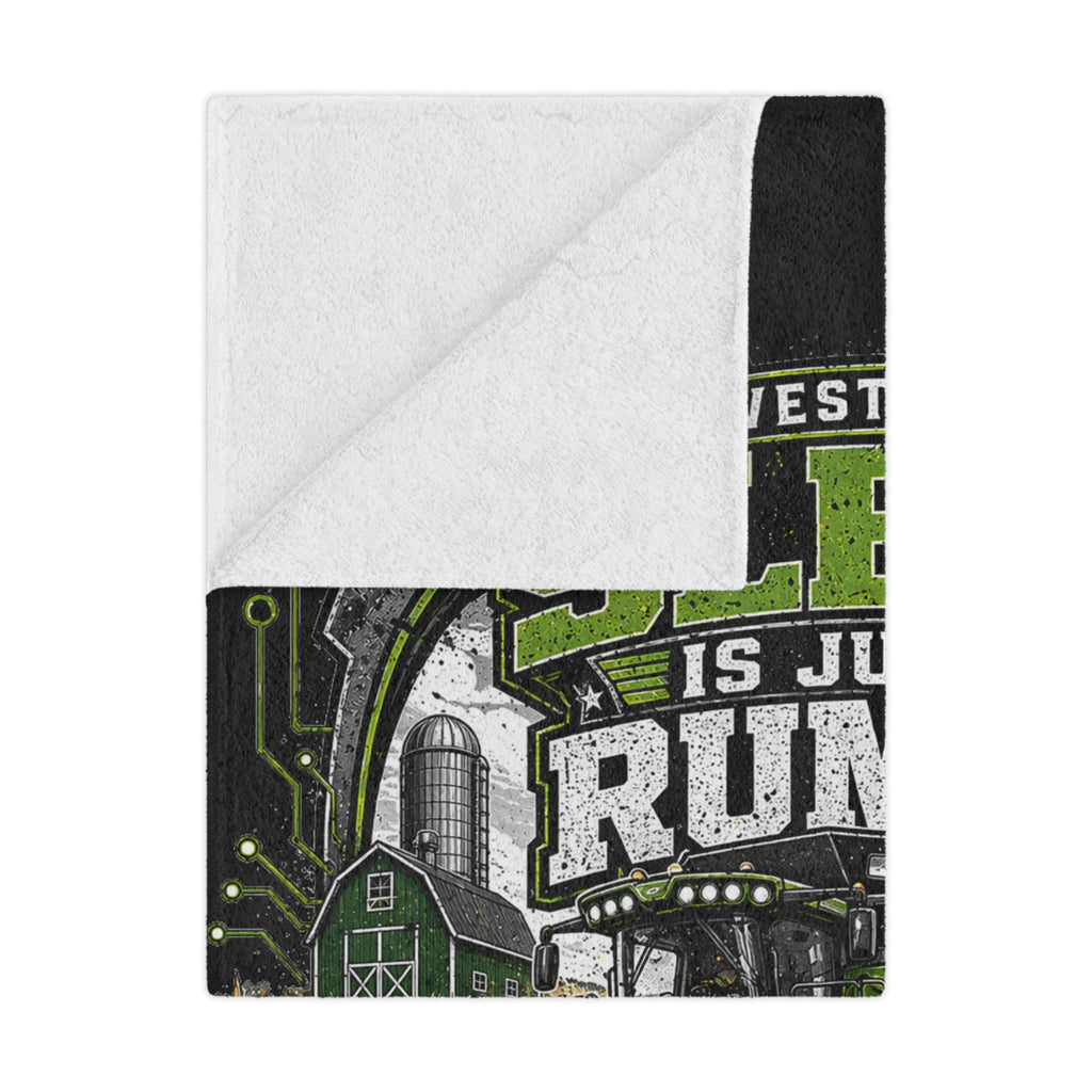 "Sleep Is Just A Rumor" Farm Harvest Throw for Farmers