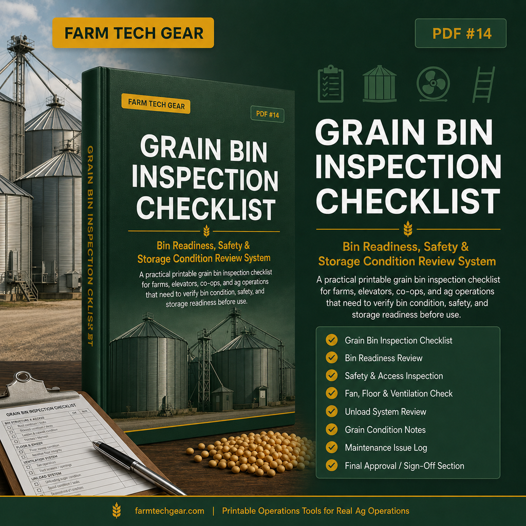 Grain Bin Inspection Checklist PDF | Bin Readiness, Safety & Storage Review System