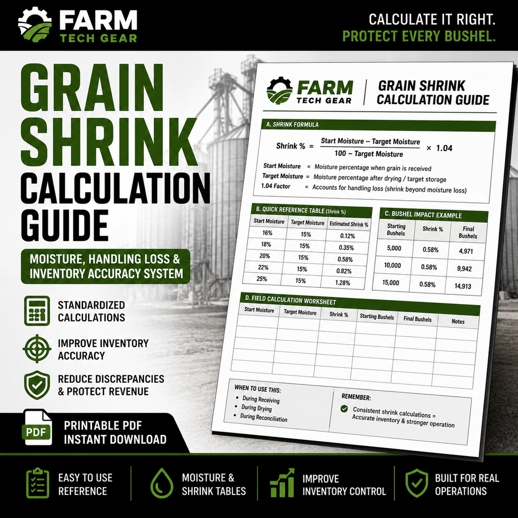 Grain Shrink Calculation Guide (Moisture & Inventory Accuracy System)