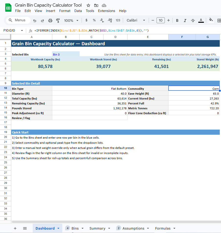 AgShed Complete Farm Inventory System + Grain Shrink Calculator + Grain Bin Capacity Calculator Bundle