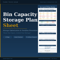 Bin Capacity & Storage Planning Sheet (Storage Optimization & Overflow Prevention System) — Printable PDF