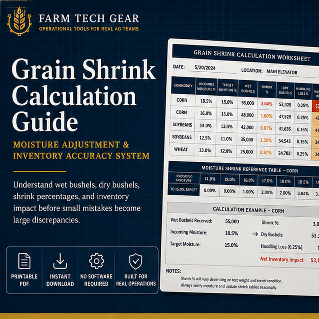 Grain Shrink Calculation Guide (Moisture & Inventory Accuracy System)