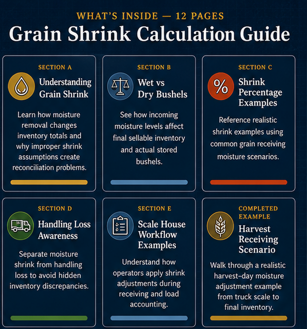 Grain Shrink Calculation Guide (Moisture & Inventory Accuracy System)